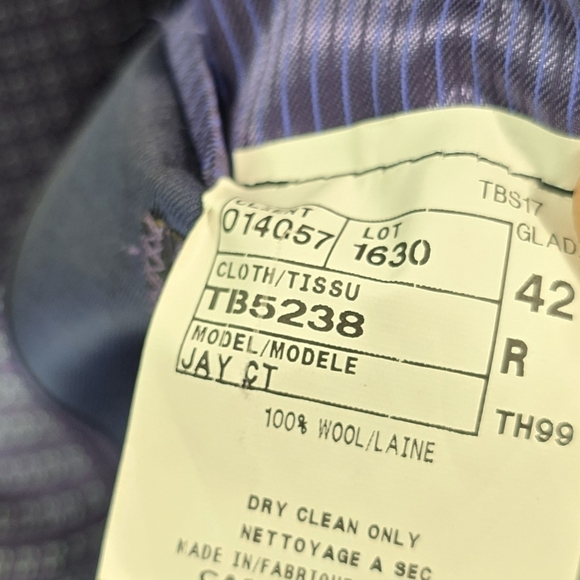 Ted Baker Blazer Mens 42 R Navy Plaid Wool Sport Coat Suit Jacket Jay Windowpane - Picture 8 of 12